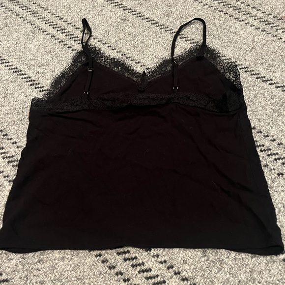 forever 21 black lace trim blouse top - Picture 2 of 3